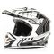 Шлем мото кроссовый HIZER B6195 №1 (S) black/white