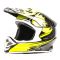 Шлем мото кроссовый HIZER B6195 №2 (L) black/yellow