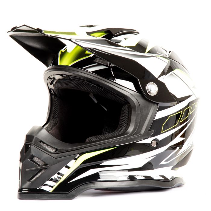Шлем мото кроссовый HIZER B6197 №5 (L) black/yellow/white