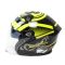 Шлем мото открытый HIZER J228 №1 (XL) black/neon yellow