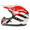 Шлем мото кроссовый HIZER 915 №9 (S) white/red/black