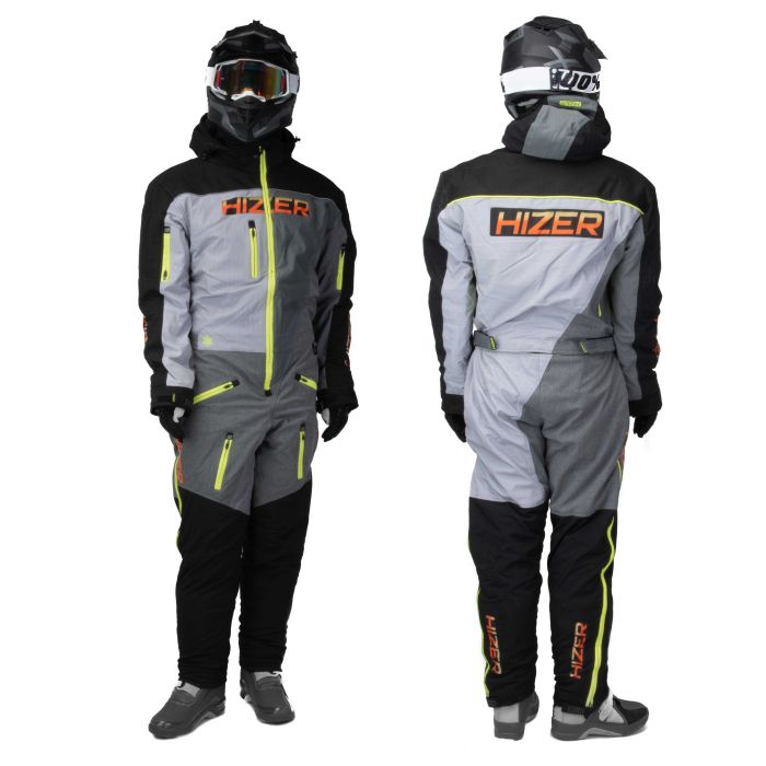 Комбинезон для снегохода HIZER №3 black-gray (текстиль) (XXL)