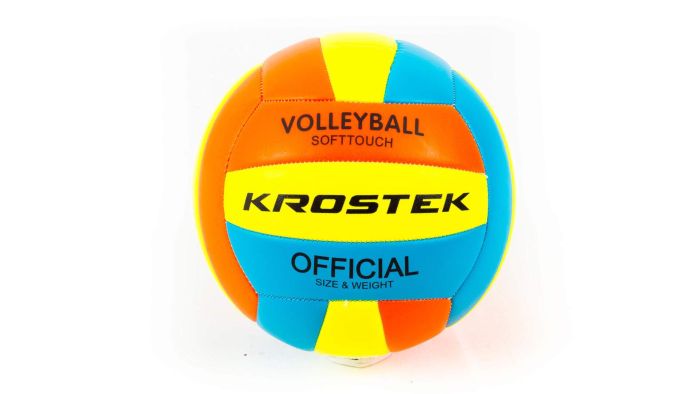 Мяч KROSTEK волейбольный №1 (size 5) ПВХ