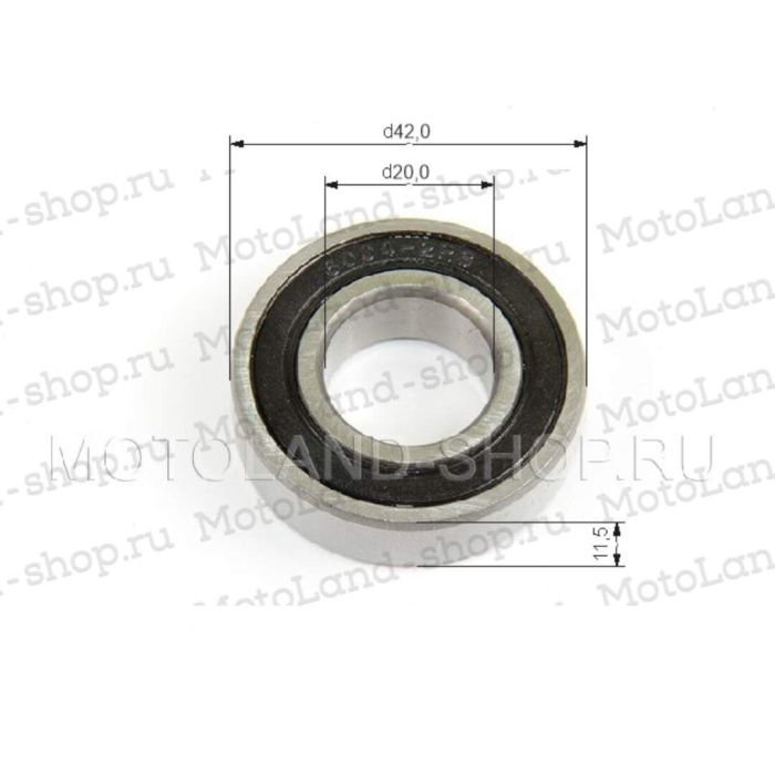 Подшипник 6004-2RS d=42-20 h=12 mm