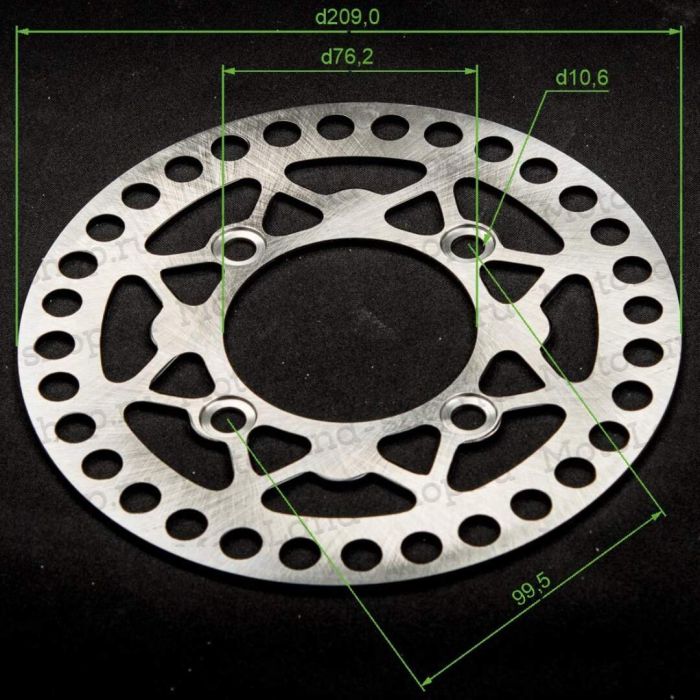 Диск тормозной задний XR125/TTR125 (4х100х76, D=210mm)