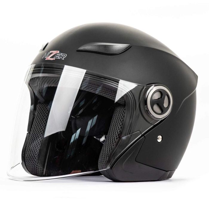 Шлем мото открытый HIZER 219 №2 (L) matte-black
