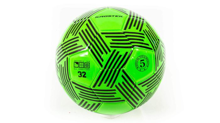 Мяч KROSTEK футбольный №2 (size 5) ПВХ зеленый