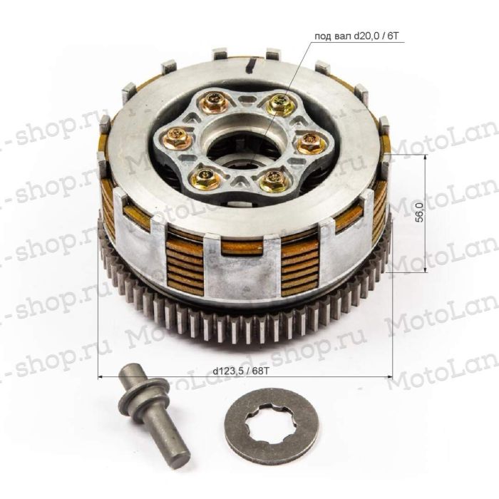 Барабан сцепления в сборе 170MM-2 (CB250) water, 4V ZS