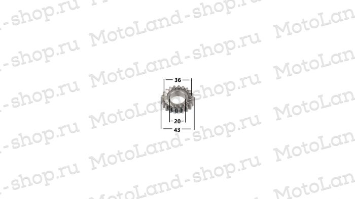 Шестерня вала кикстартера 139FMB,147FMH 50-70см3