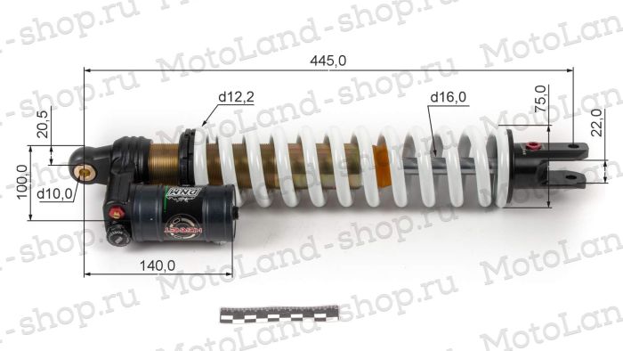 Амортизатор L=440 центральный DNM DHL