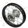 Обод задний 10" (1,85-R10 d=15mm) сталь/черный Обод задний 10" (1,85-R10 d=15mm) сталь/черный