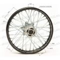 Обод задний 17" (1,85-R17 d=15mm) сталь/черный (6x128x68/4x65.5x50) (звезда/диск) Обод задний 17" (1,85-R17 d=15mm) сталь/черный (6x128x68/4x65.5x50) (звезда/диск)