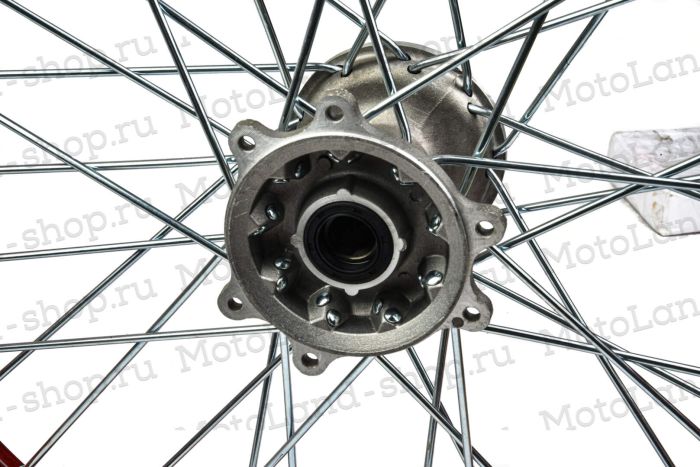 Обод передний 21" (1,60-R21 d=20mm) алюминий/красный KAYO с 2014г. 115x101x6