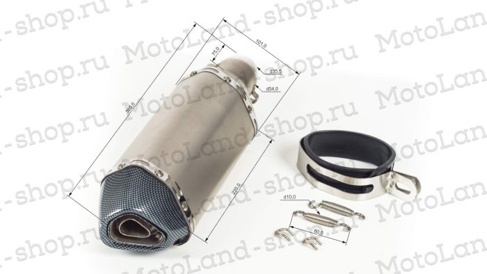 Глушитель AKRAPOVIC №5 (L=370) шестигранный титан