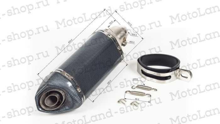 Глушитель AKRAPOVIC №7 шестигранный карбон