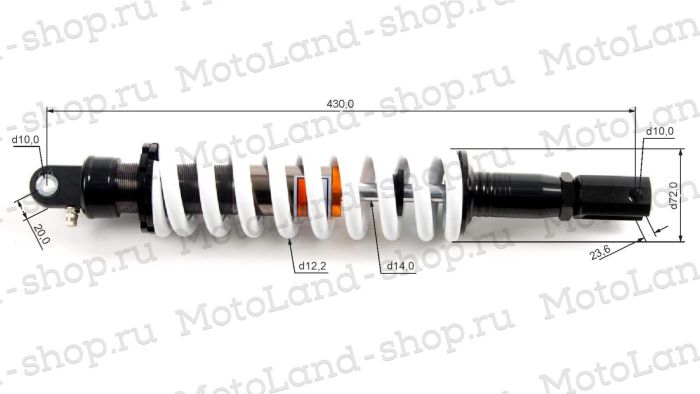 Амортизатор L=430 центральный №2 TTR250a