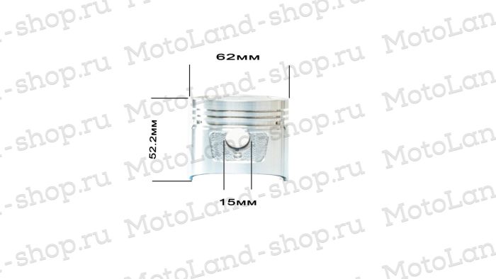 Поршень в сборе d=62mm 162FMJ150 (CG150D) 150см3 ZS X-TECH 62х52,2х15