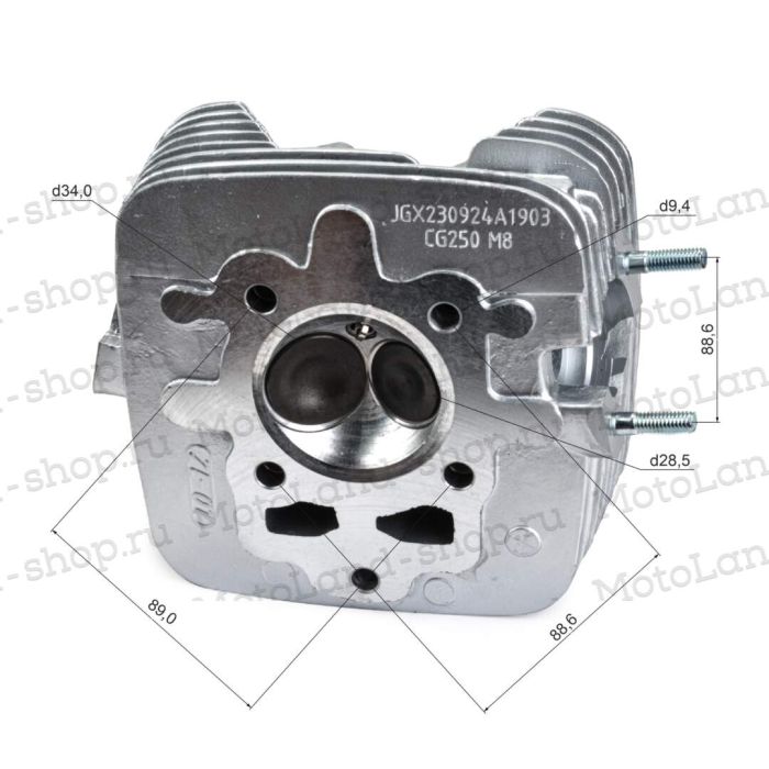 ГБЦ (головка в сборе) 250см3 167FMM (67мм) ZS250 (CG250) X-TECH