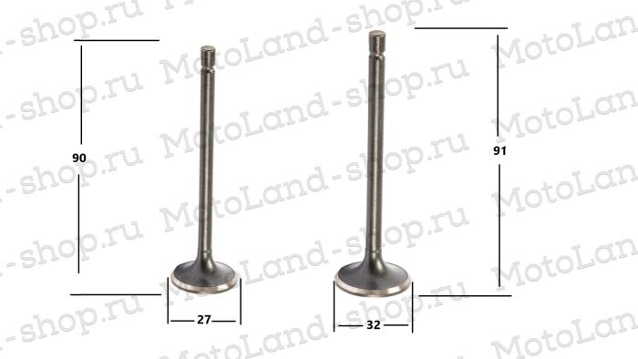 Клапаны ГРМ 167FML-3 (CG200D-B) (компл=2шт) X-TECH