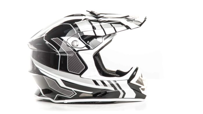 Шлем мото кроссовый HIZER B6195 №1 (S) black/white