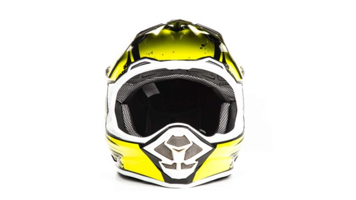 Шлем мото кроссовый HIZER B6195 №2 (L) black/yellow