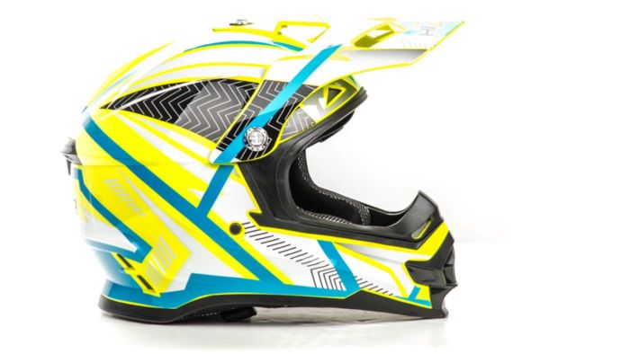 Шлем мото кроссовый HIZER B6196 №1 (M) yellow