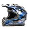 Шлем мото кроссовый HIZER B6196 №2 (M) black/blue