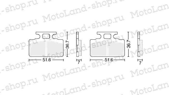 Колодки тормозные дисковые №4 X-TECH (semi-metallic) полуметаллические