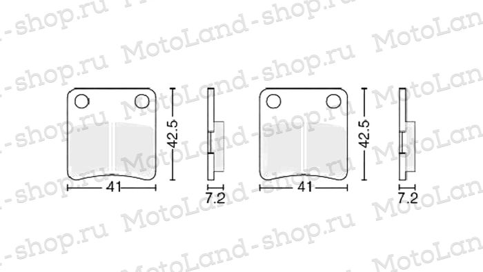 Колодки тормозные дисковые №9 X-TECH (less-metallic) медь