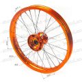 Обод передний 17" (1,60-R17 d=15mm) CNC ступица, алюминий/оранжевый X-TECH Обод передний 17" (1,60-R17 d=15mm) CNC ступица, алюминий/оранжевый X-TECH