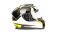 Шлем мото интеграл HIZER B566 №1 (M) black/white/yellow (2 визора)