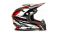 Шлем мото кроссовый HIZER B6197 №3 (M) black/red/white