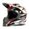 Шлем мото кроссовый HIZER B6197 №3 (M) black/red/white