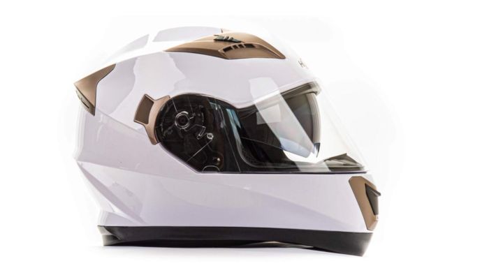 Шлем мото интеграл HIZER 529 №2 (L) white (2 визора)