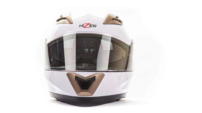 Шлем мото интеграл HIZER 529 №2 (S) white (2 визора)