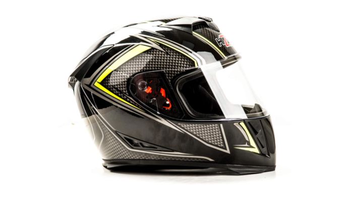 Шлем мото интеграл HIZER J5311 №1 (M) black/lemon