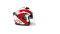 Шлем мото открытый HIZER J222 №1 (S) white/red (2 визора)