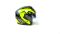 Шлем мото открытый HIZER J222 №2 (S) black/yellow (2 визора)
