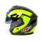 Шлем мото открытый HIZER J222 №2 (S) black/yellow (2 визора)