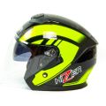 Шлем мото открытый HIZER J222 №2 (M) black/yellow (2 визора) Шлем мото открытый HIZER J222 №2 (M) black/yellow (2 визора)