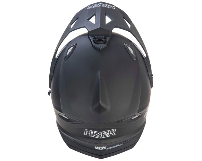 Шлем мото мотард HIZER J6802 №3 (XL) matt black (2 визора)