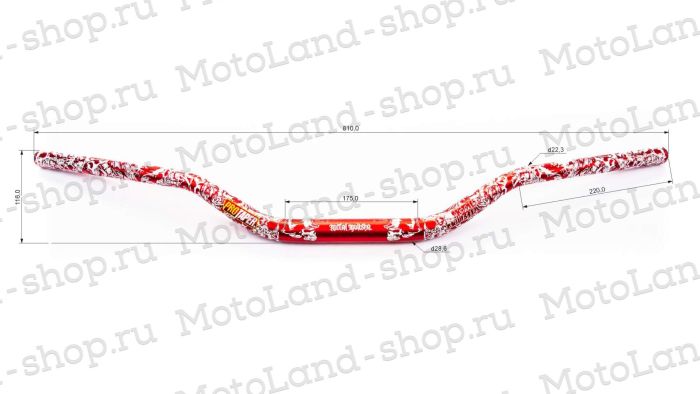 Руль 28мм OTOM №6 красный