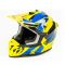 Шлем мото кроссовый GTX 633 №1 (M) FLUO YELLOW/BLUE BLACK
