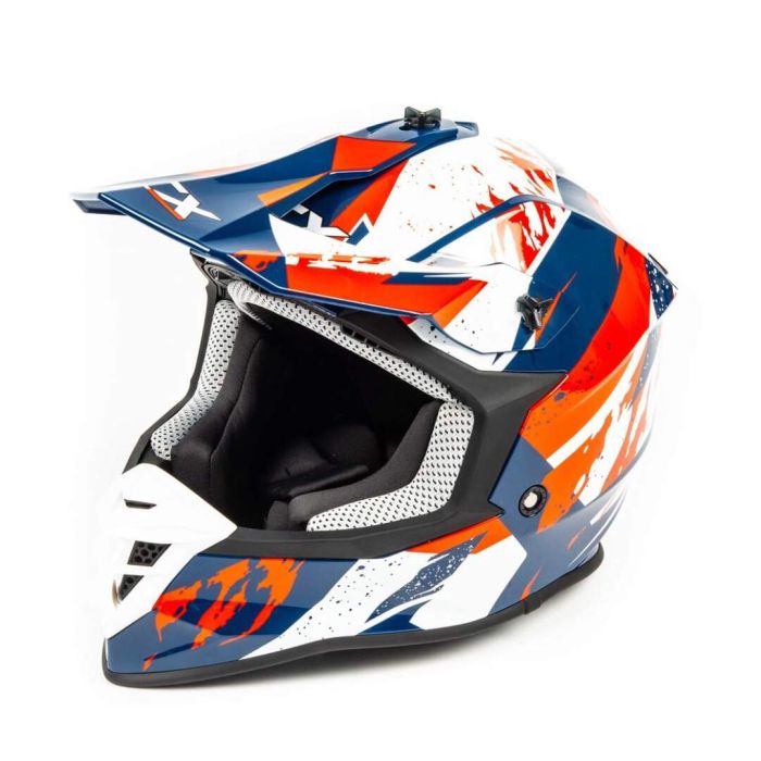 Шлем мото кроссовый GTX 633 №3 (M) BLUE/RED WHITE