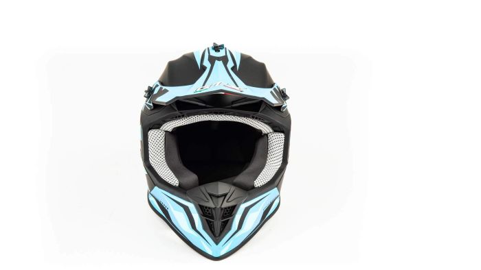 Шлем мото кроссовый GTX 633 №4 (L) BLACK/BLUE