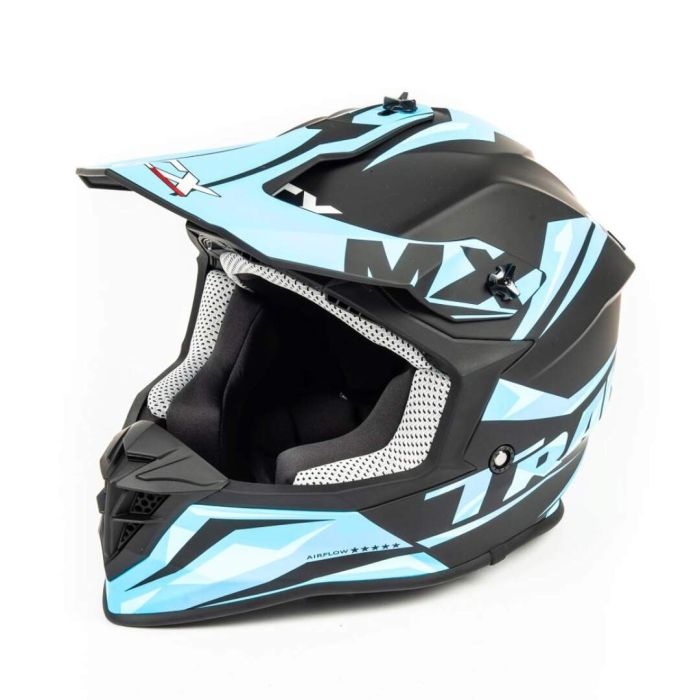 Шлем мото кроссовый GTX 633 №4 (L) BLACK/BLUE