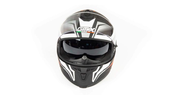 Шлем мото интеграл GTX 5672 №1 (XL) BLACK/RED GREY (2 визора)