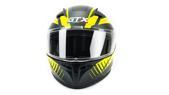 Шлем мото интеграл GTX 578 №1 (L) BLACK/YELLOW GREY