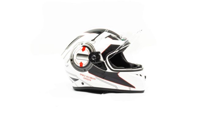 Шлем мото интеграл GTX 578 №4 (S) WHITE/BLACK/RED