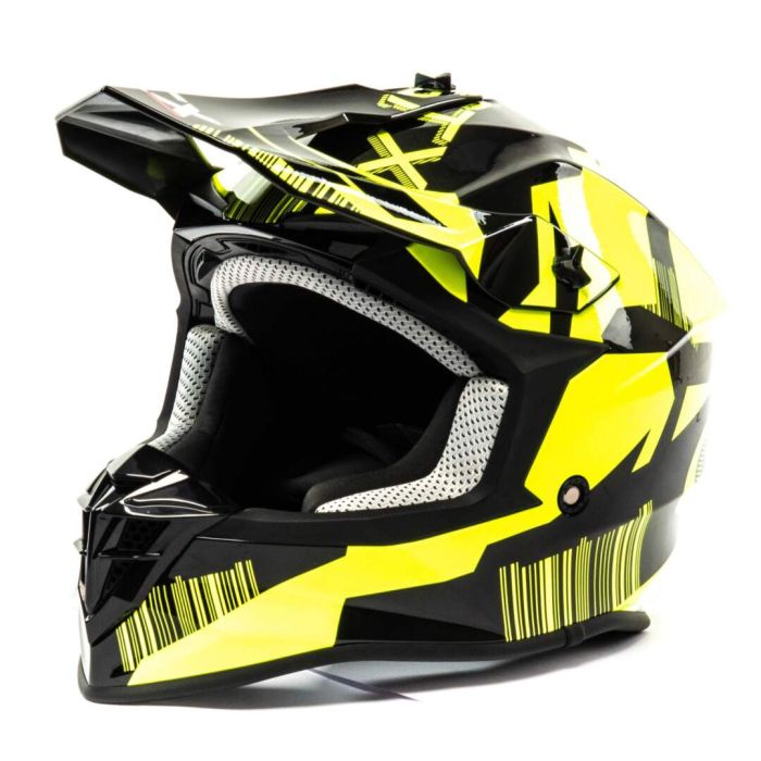 Шлем мото кроссовый GTX 633 №6 (XL) BLACK/FLUO YELLOW